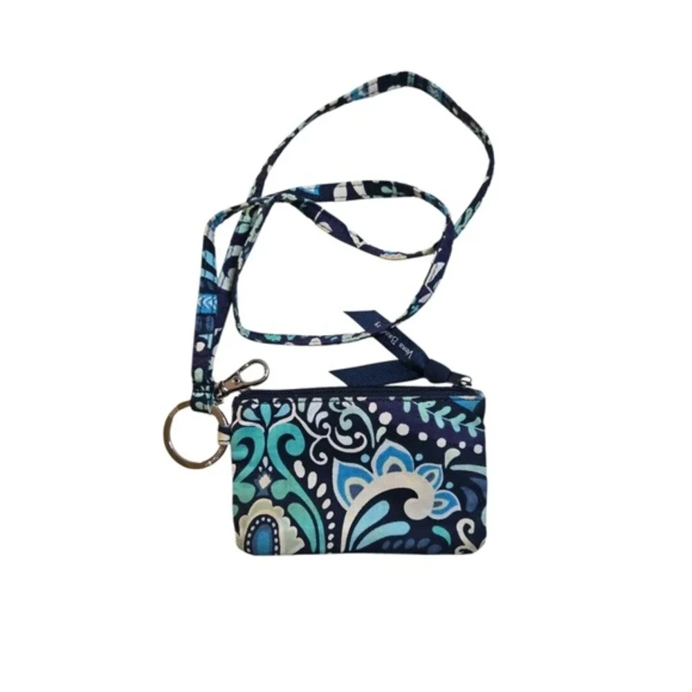 Vera Bradley RFID Wallet Crossbody Blue Island Medallion‎